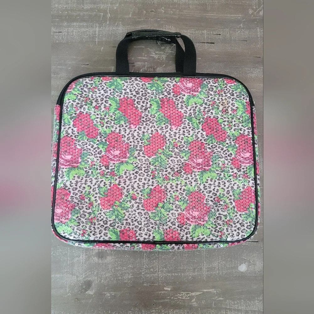 Betsey Johnson Roses & Cheetah Laptop Computer Case